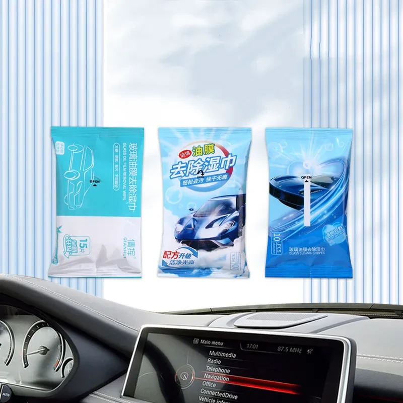 Disposable Car Glass Cleaning Wipes for Oil & Dirt Removal