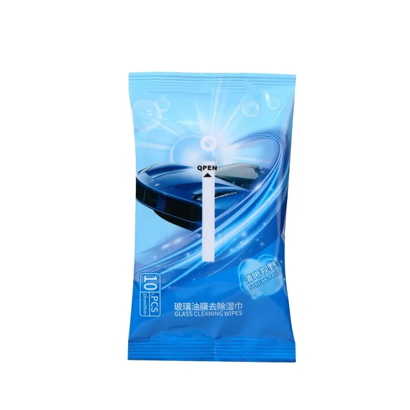 Disposable Car Glass Cleaning Wipes for Oil & Dirt Removal