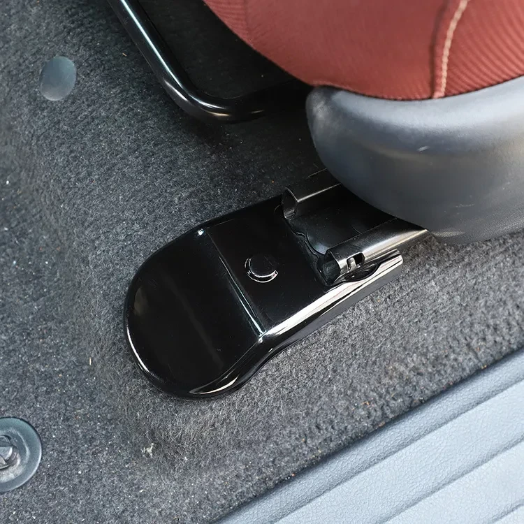 Black ABS Seat Foot Screw Decorative Covers for Toyota HiLux 15-21