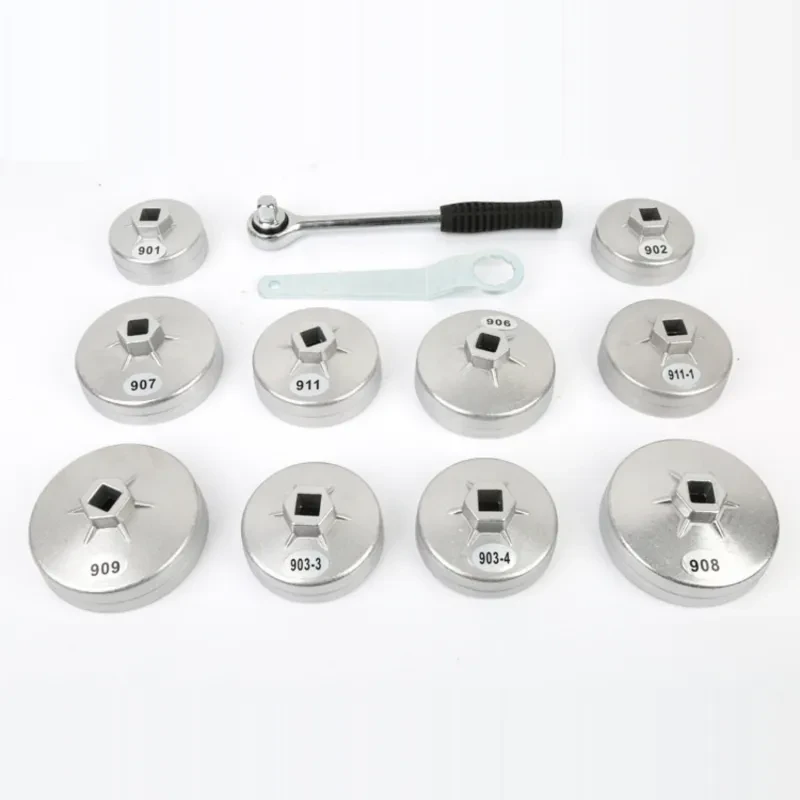 23pcs Cap Type Oil Filter Wrench Set – Aluminum Alloy Tool Kit