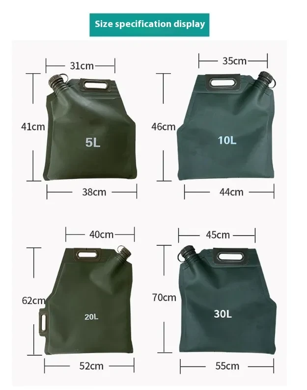 Portable Folding Oil Bag – TPU Spare Fuel Container for Travel