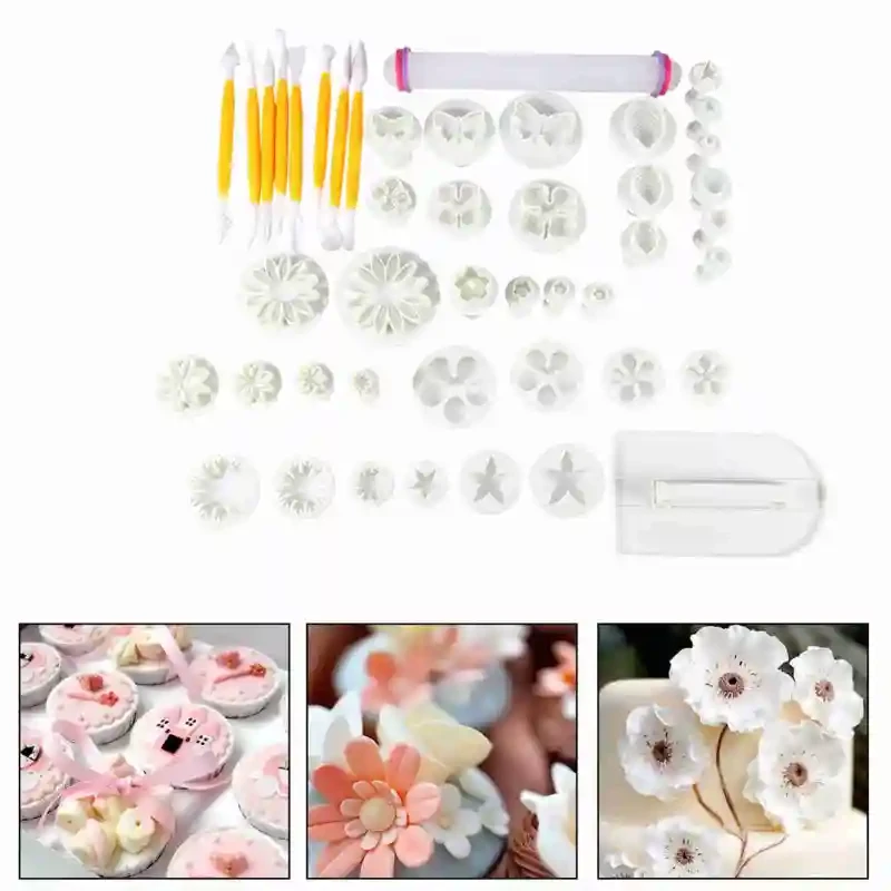 46 PCS Flower Fondant Cake Decorating Kit