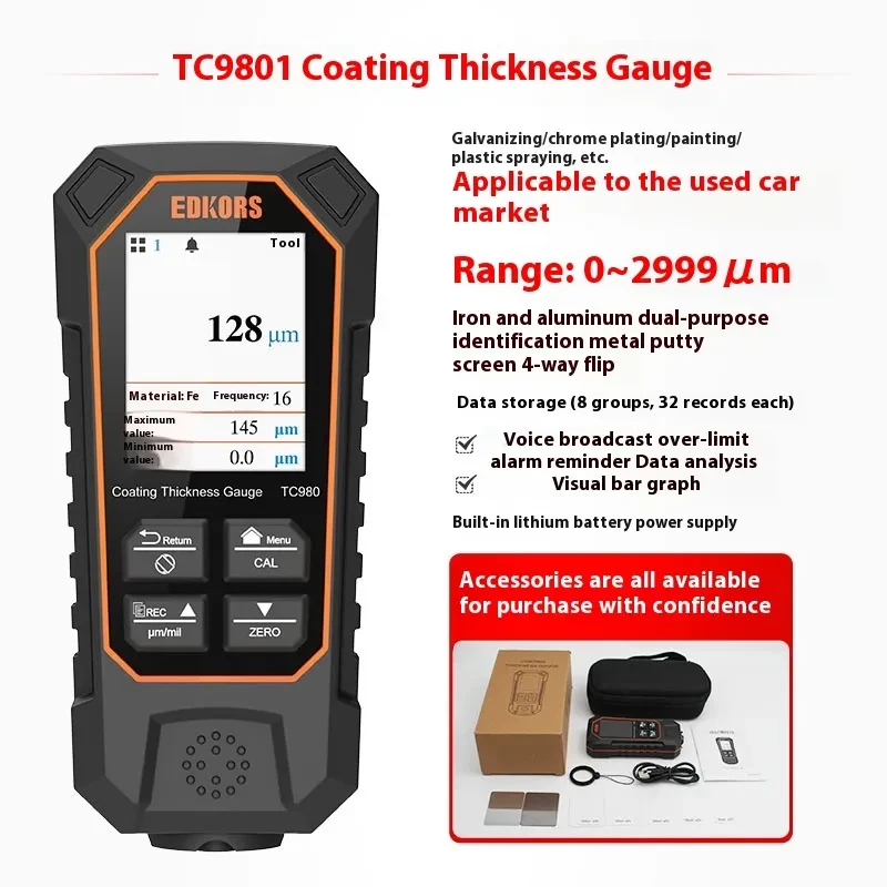 Professional Car Coating Thickness Tester – Dual Metal Paint Gauge