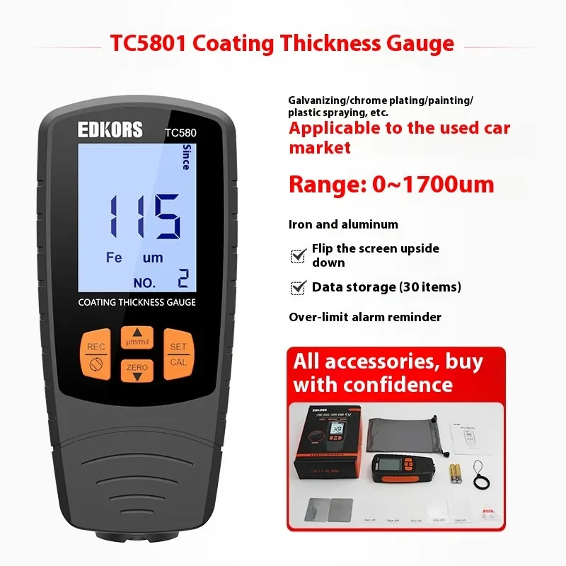 Professional Car Coating Thickness Tester – Dual Metal Paint Gauge