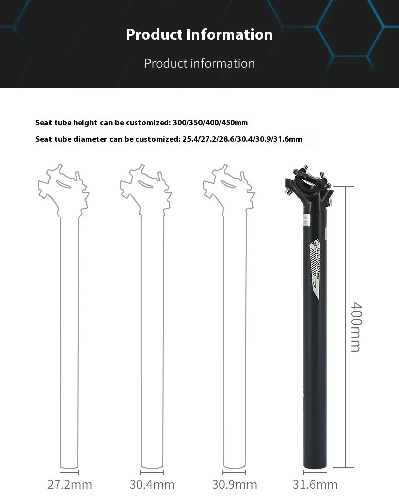 Aluminum Alloy Seat Post for Mountain Bike β Durable Seat Tube