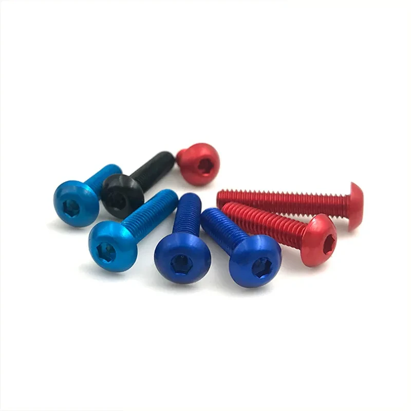 Aluminum Alloy Semicircle Head Hex Screws – Color Set 20pcs