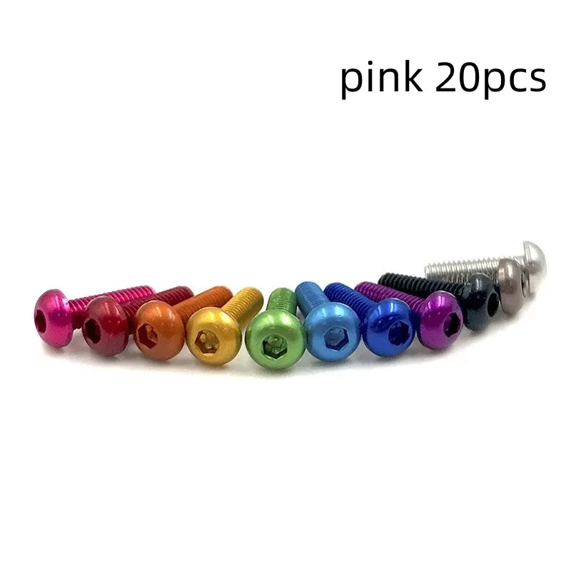 Aluminum Alloy Semicircle Head Hex Screws – Color Set 20pcs