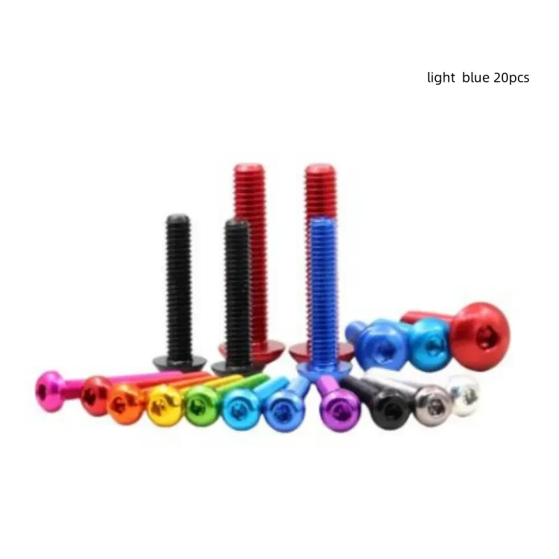 Aluminum Alloy Semicircle Head Hex Screws – Color Set 20pcs