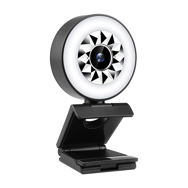 USB Computer Webcam 1080P – PC Camera with Fill Light & Microphone