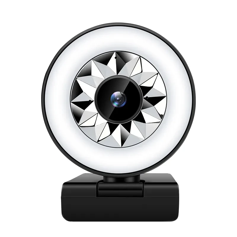 USB Computer Webcam 1080P – PC Camera with Fill Light & Microphone