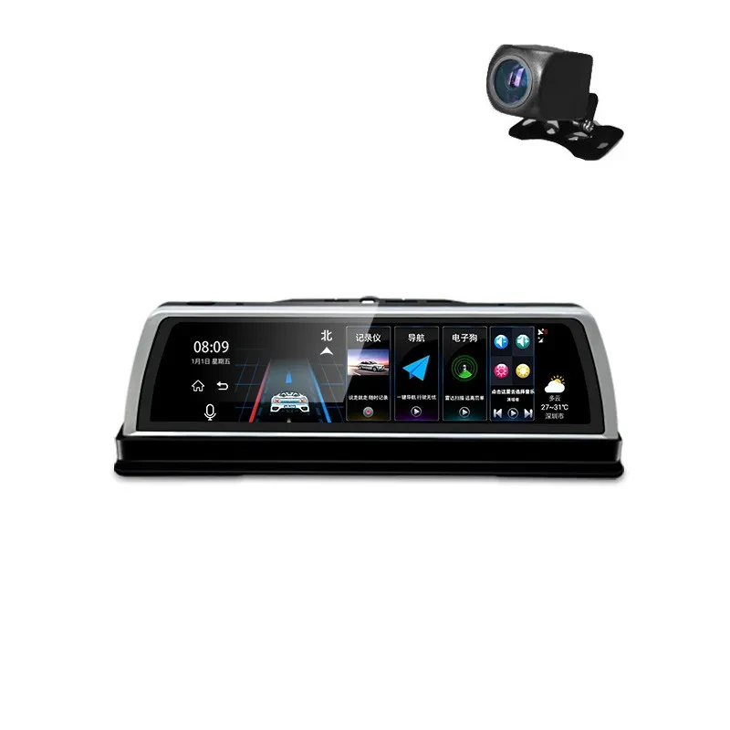 K500 Full-Screen Streaming Dash Cam with GPS & Rear Camera
