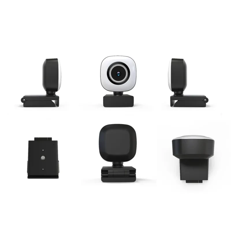 4K HD USB Webcam with Beauty Light & Noise Reduction Mic