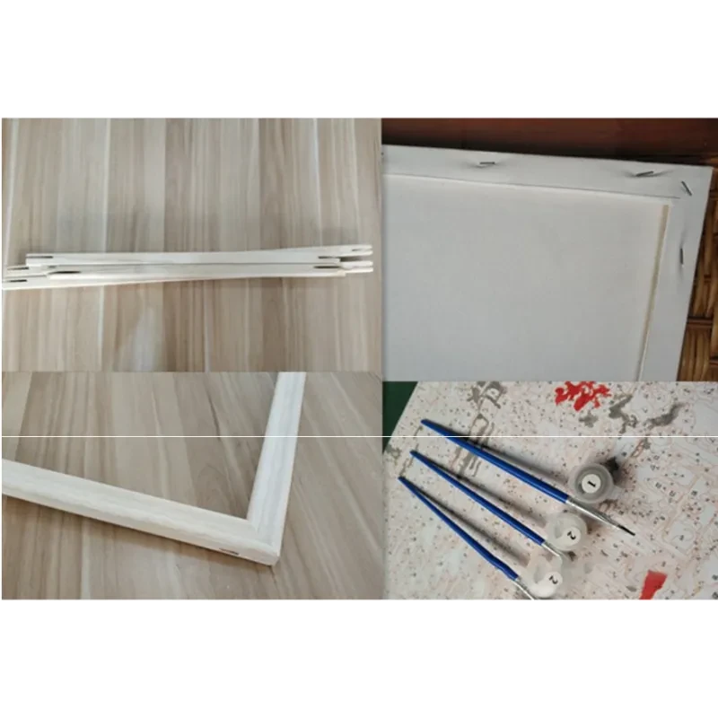 DIY Sunflower Digital Oil Painting with Wooden Frame