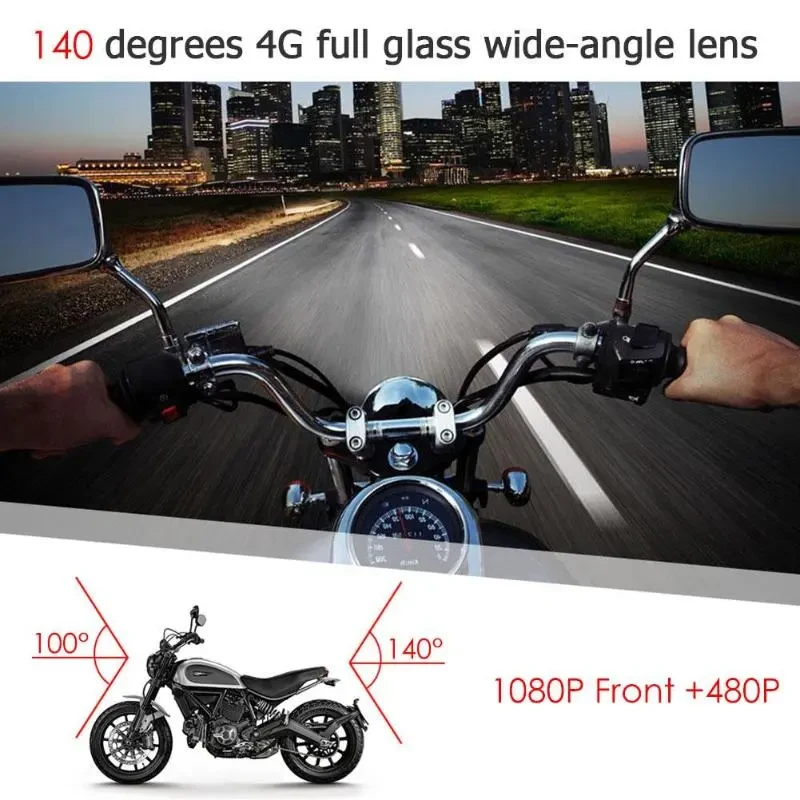 Full HD Motorcycle Driving Recorder with Front & Rear Camera