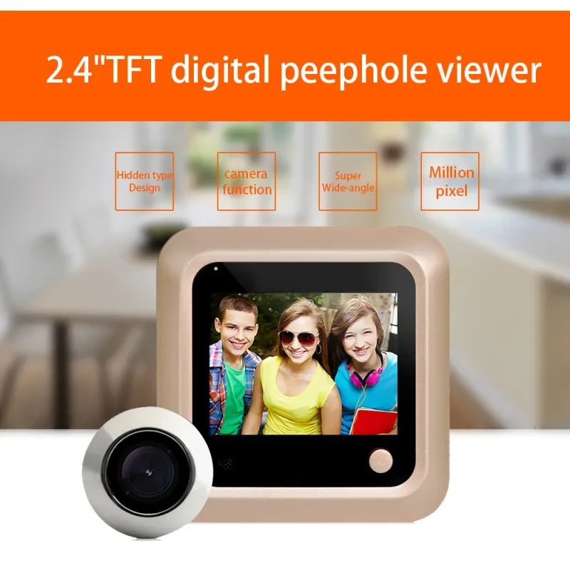 Hidden Smart Peephole Door Camera with Anti-Theft Security