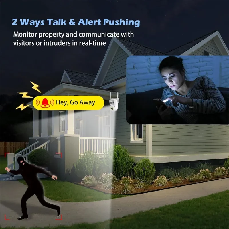 Weatherproof Outdoor Binocular Camera with 3MP Lens