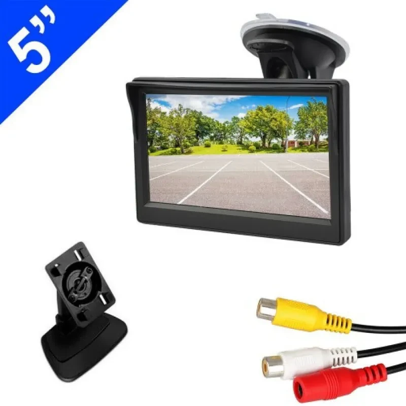 5-Inch HD Wireless Car Display with Suction Cup & Camera