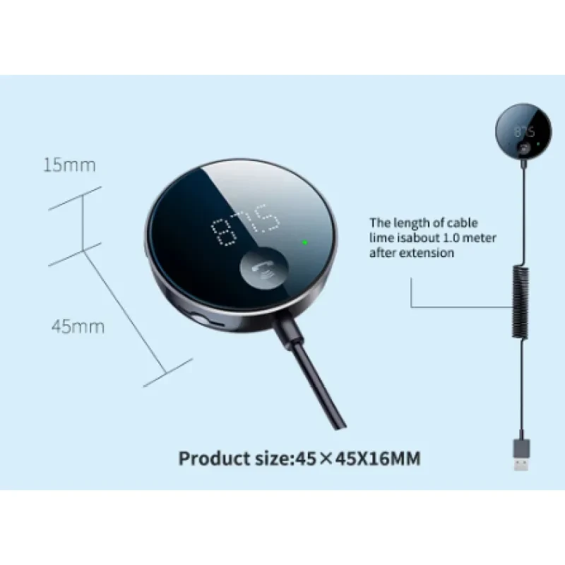 Hands-Free Car Bluetooth MP3 Player with Call Receiver USB