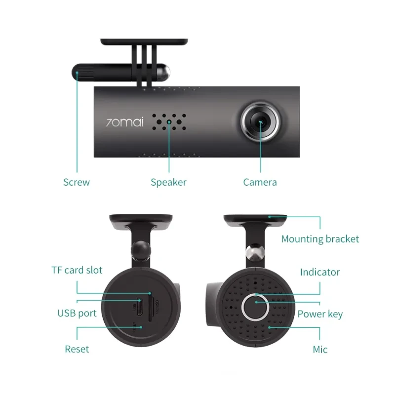 Smart AI Voice Car Dash Recorder 1080P WiFi Cam with G-Sensor