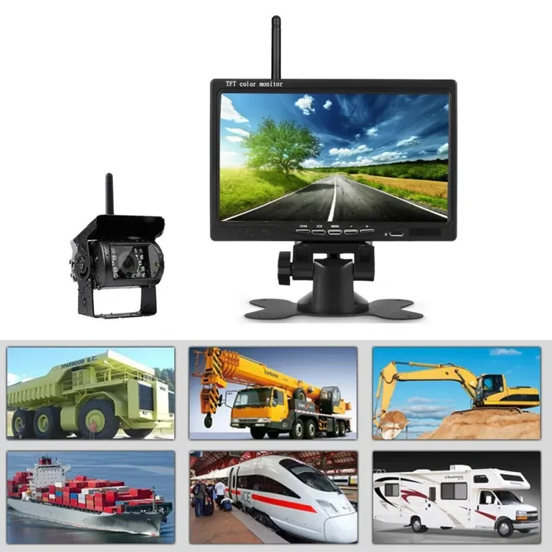 Industrial Vehicle Reverse Camera Screen 7-Inch Wireless System