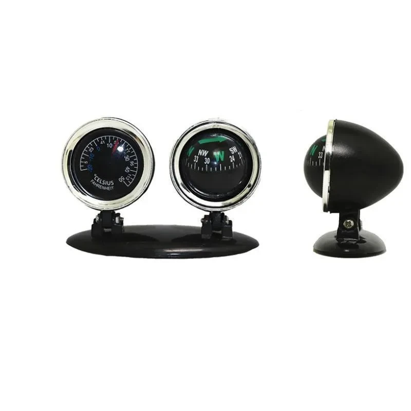 High-Precision Car Compass with Thermometer, Luminous & Waterproof