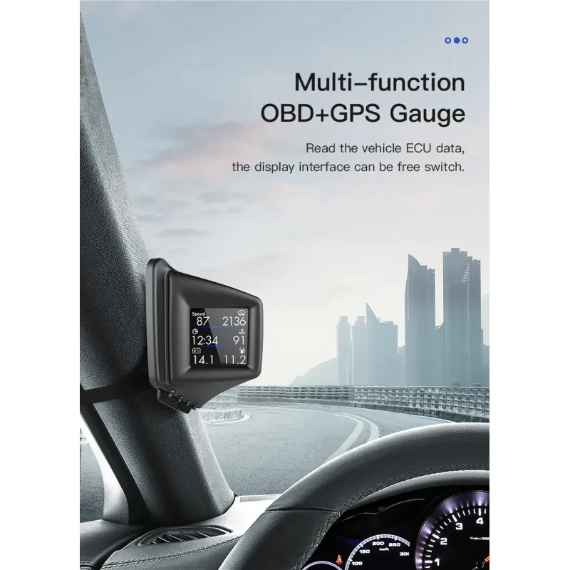 AP-1 Car HUD with OBD GPS Dual System Driving Computer Display
