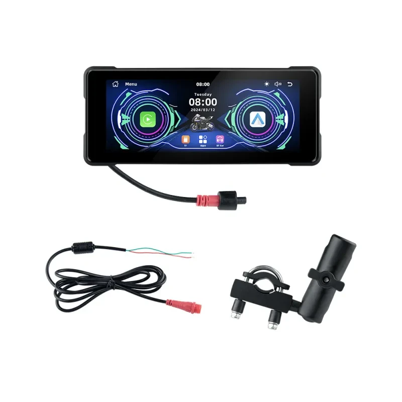 All-in-One Motorcycle Bluetooth Display with Navigation & Dual Recording