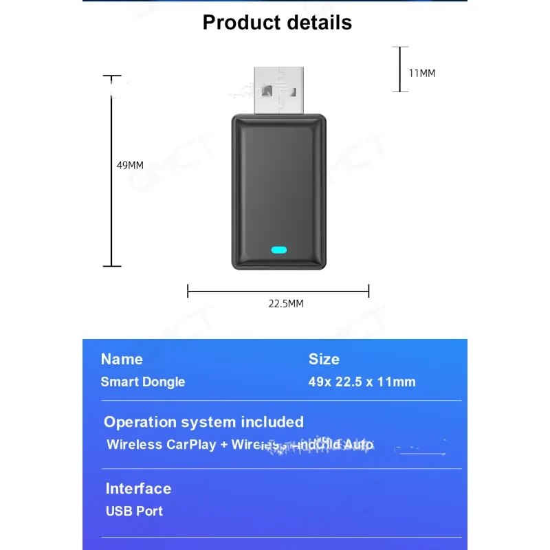 2-in-1 Smart Car Dongle – Wired to Wireless Vehicle Navigation