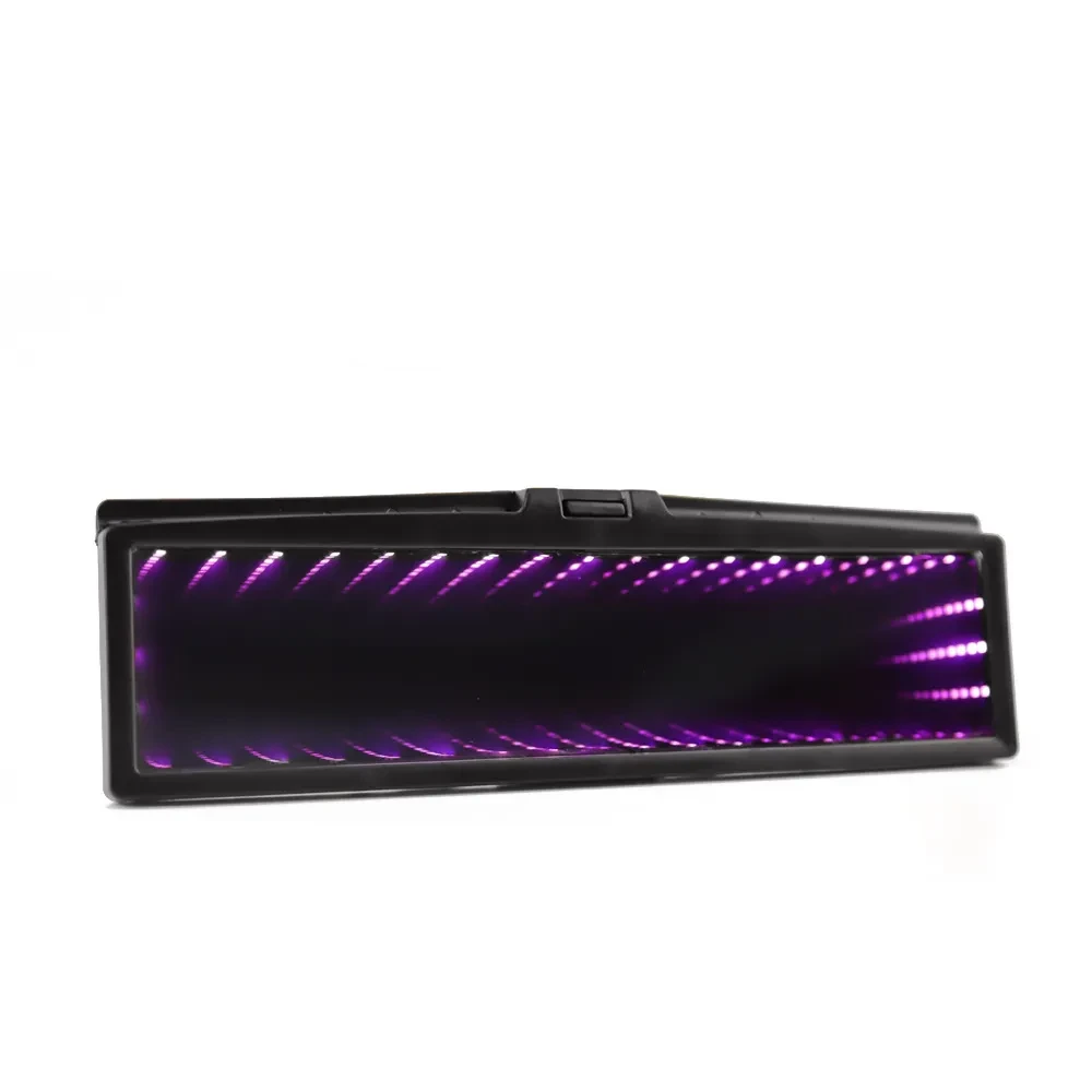 LED Rearview Mirror – Anti-Glare Wide Car Mirror with Night Lighting