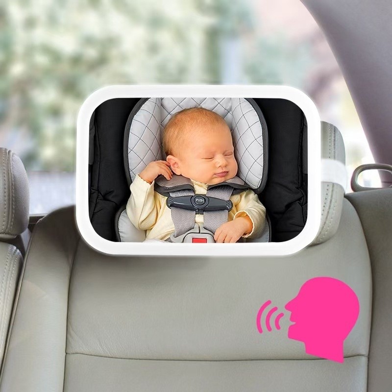 Voice Wake-up Car Rearview Mirror – Child Safety Sight Glass