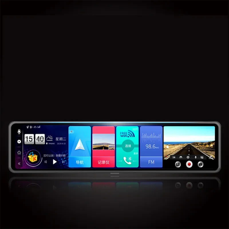12-Inch 4G Streaming Dash Cam – Smart Car DVR with Navigation
