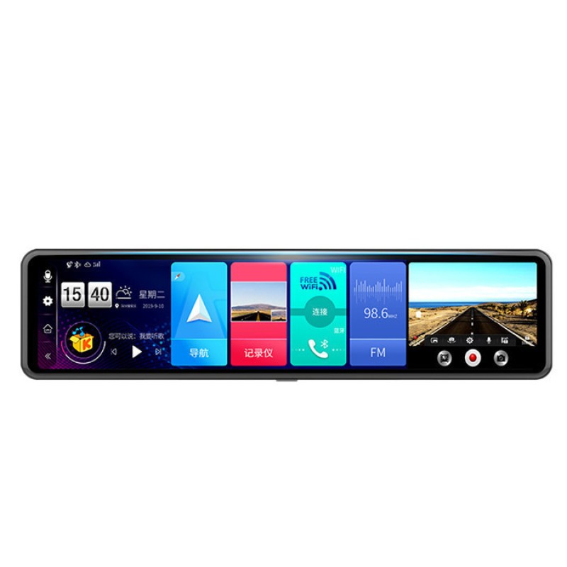 12-Inch 4G Streaming Dash Cam – Smart Car DVR with Navigation