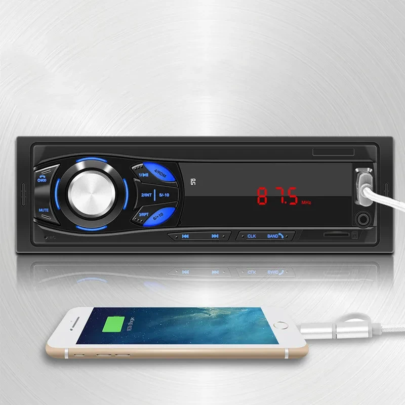 Single-Spindle Car MP3 Player – Bluetooth Stereo with LED Display