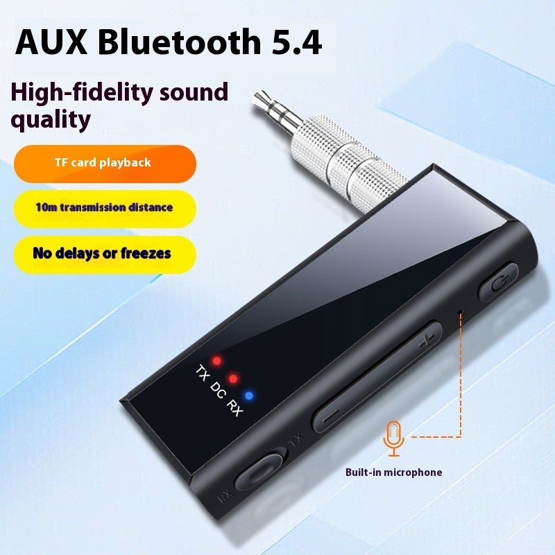 Bluetooth 5.4 Audio Adapter – 3.5mm Car Receiver & Transmitter