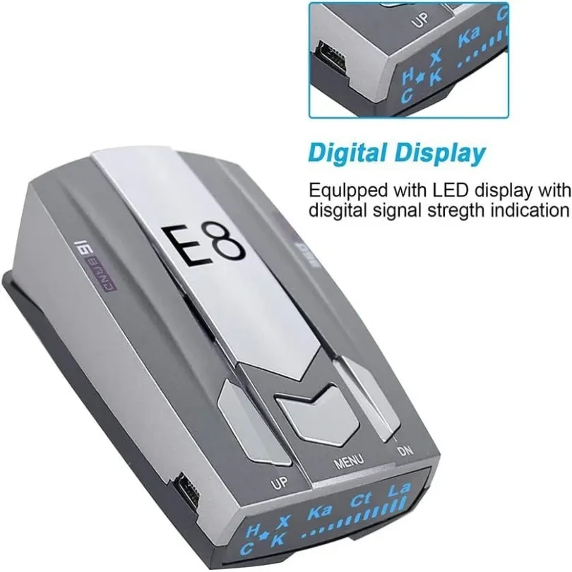 E8 Car Radar Speed Detector β Full Band Flow Velocimeter 12V