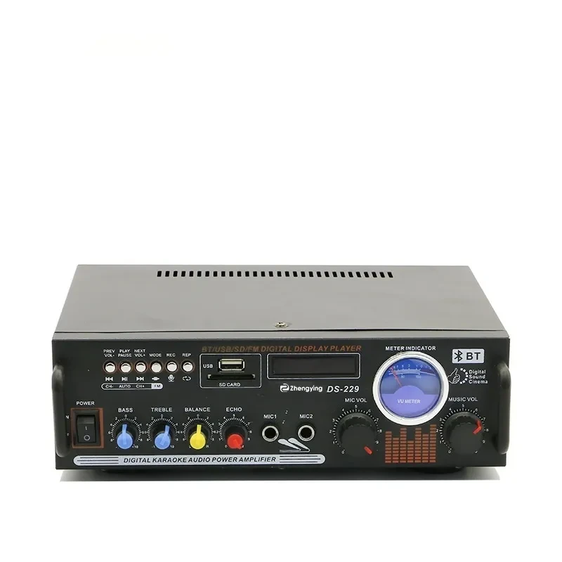 Bluetooth Karaoke Amplifier with USB Radio & 80W Audio System