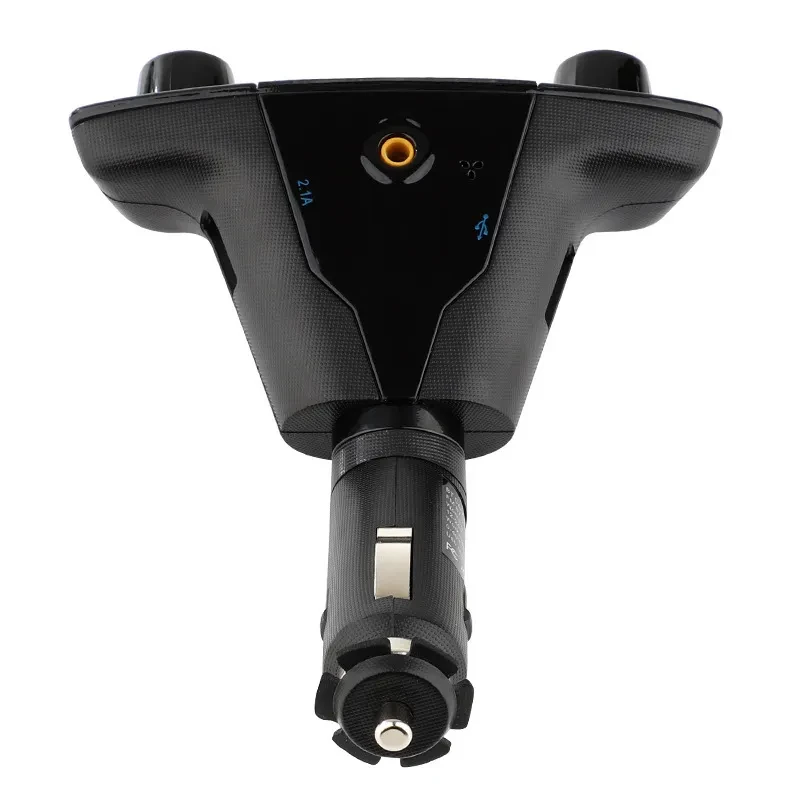 Vintage Bluetooth 5.0 Car FM Transmitter – MP3 Player with Dual USB & AUX Support
