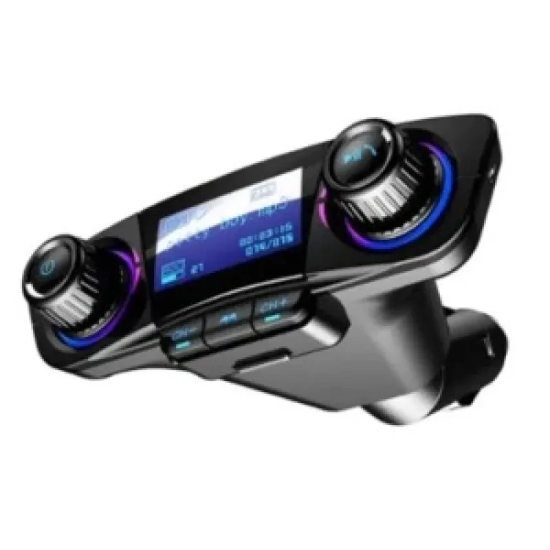 Vintage Bluetooth 5.0 Car FM Transmitter – MP3 Player with Dual USB & AUX Support