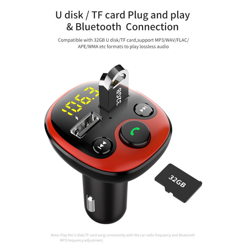 ChargePlay Pro Car FM Transmitter – Bluetooth Audio Adapter with Dual USB
