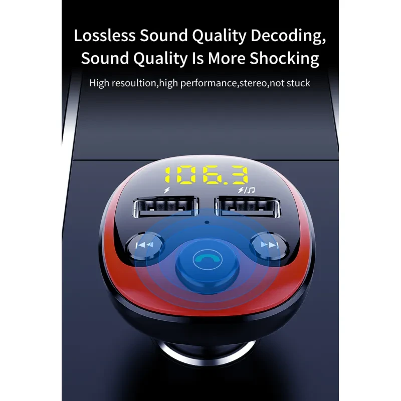 ChargePlay Pro Car FM Transmitter – Bluetooth Audio Adapter with Dual USB