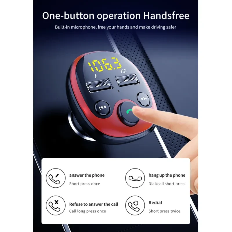 ChargePlay Pro Car FM Transmitter – Bluetooth Audio Adapter with Dual USB