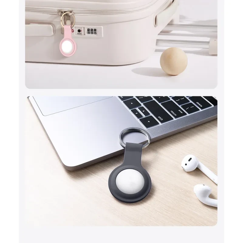 Soft Silicone TPU AirTag Case β Protective Shell Compatible with Apple