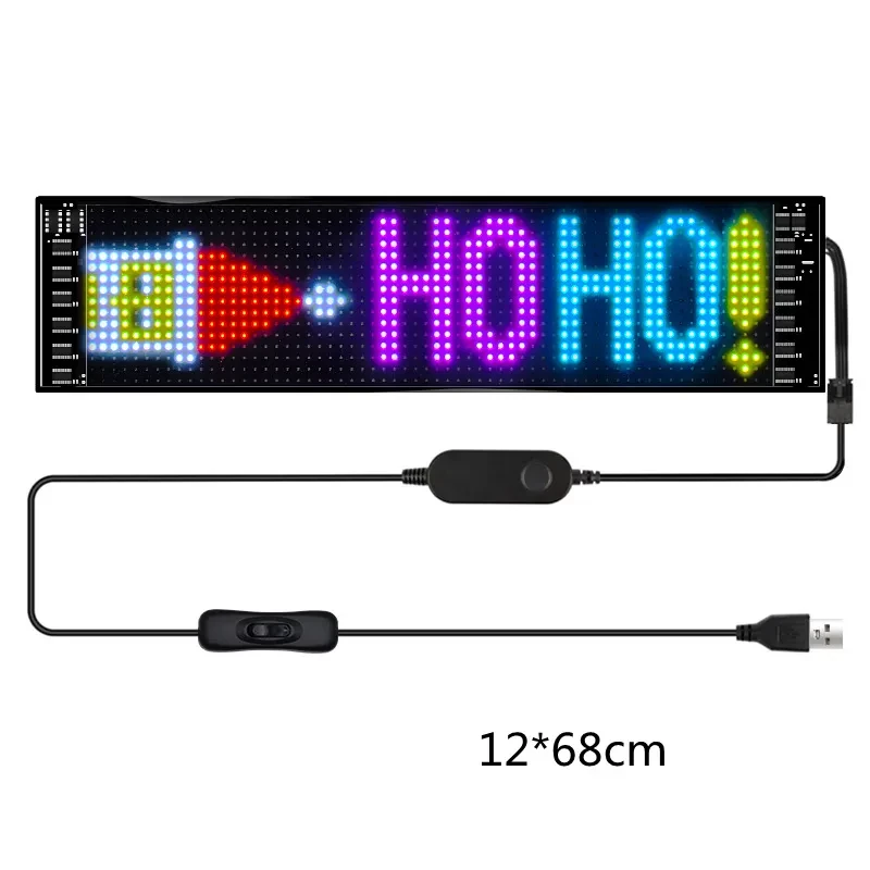 Programmable Car LED Sign – Full-Color Display with Custom Text & Animation