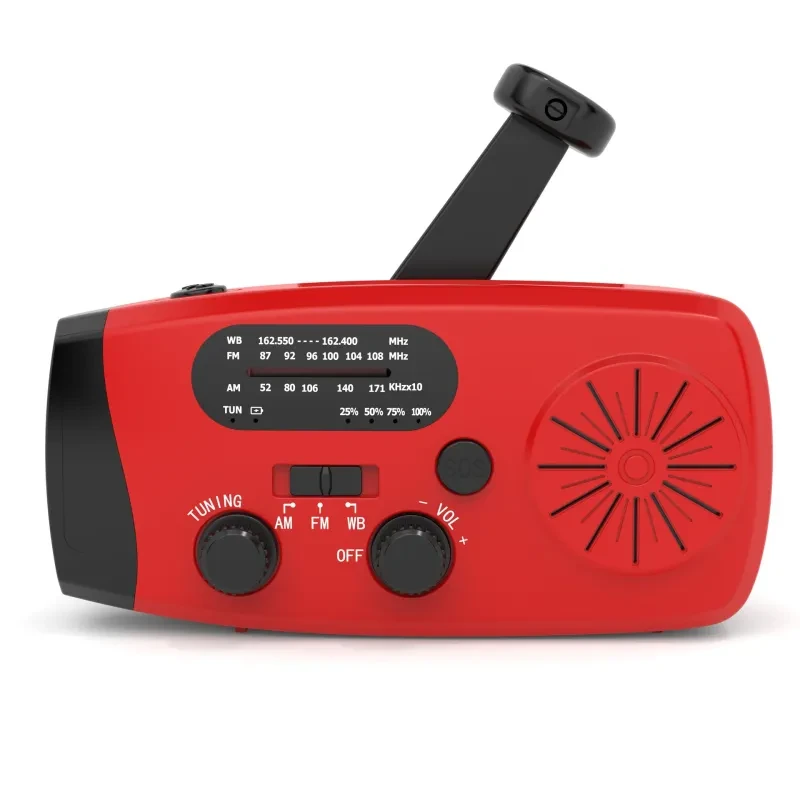Survival Solar Emergency Radio with Speaker, USB & Weather Alert