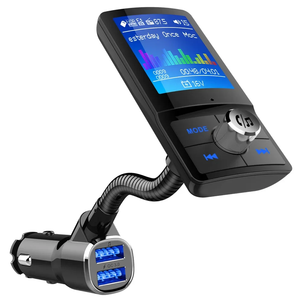 BC43 Car MP3 FM Transmitter – Dual USB QC3.0 Charger & Bluetooth Player