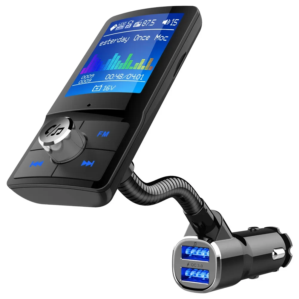 BC43 Car MP3 FM Transmitter – Dual USB QC3.0 Charger & Bluetooth Player