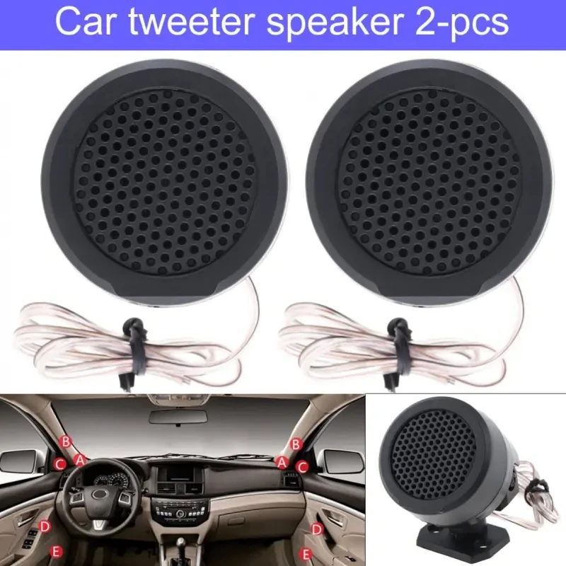 Dual 500W Car Audio Tweeters – Compact High-Fidelity Stereo Horns