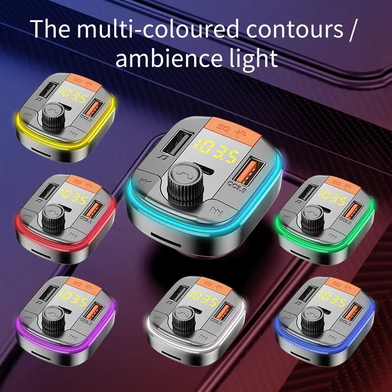 Car MP3 Bluetooth Player with PD QC3.0 Fast Charge USB Car Charger