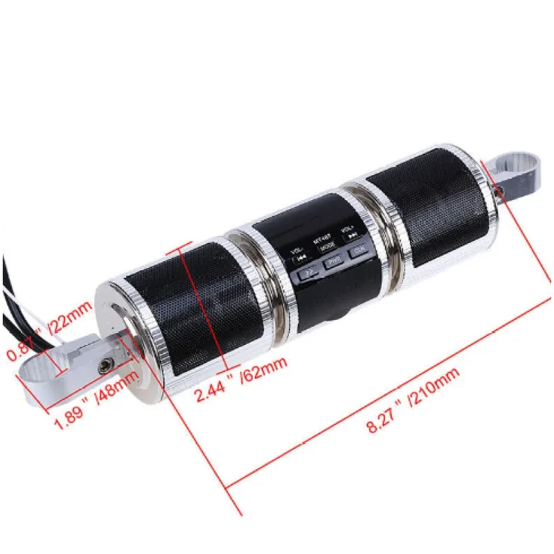 Motorcycle Handlebar Bluetooth Stereo – LED Screen, FM & MP3 Player