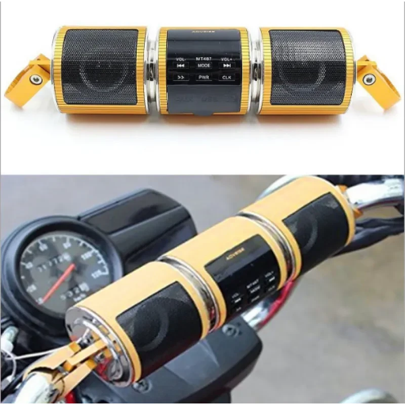 Motorcycle Handlebar Bluetooth Stereo – LED Screen, FM & MP3 Player